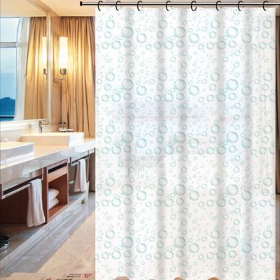 China Sustainable Wholesale PEVA Plastic Waterproof Custom Luxury Designer Bathroom Printed Shower Curtain for sale