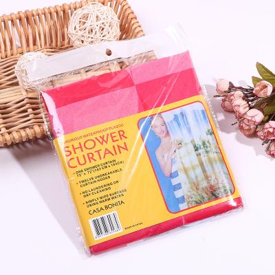 China Sustainable Disposable PE Bath Curtain For Bathroom Decor (72