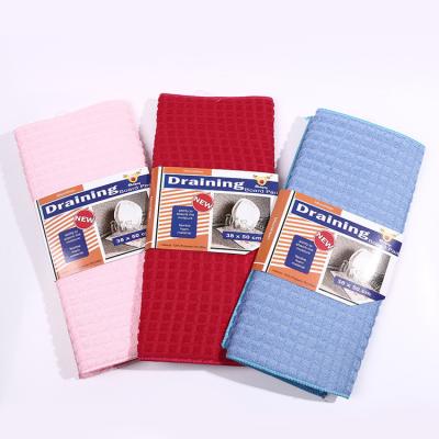 China Factory Sustainable Stock Hot Sale Dish Drying Microfiber Quick Dry Mat With Sponge for sale