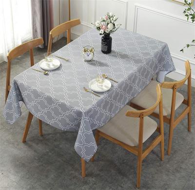 China Oilproof Party Use Washable Rectangle Heavy Duty And Wrinkle Free , 54*108 Inch Polyester Table Cloth for sale