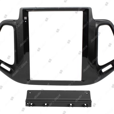 China Car Radio Frame Lemorton Car Radio Fascia For JEEP COMPASS 2017 Dash Kit Installation Frame 9.7 INCH Car DVD Panel With Car Dvd Harness for sale