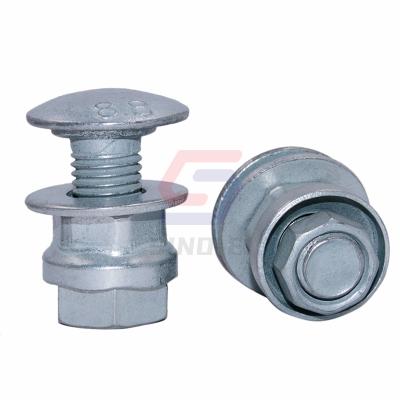 China Easily Assembled High Quality Galvanized Guardrail Accessories Grade 8.8 Bolt And Nut For Sale for sale