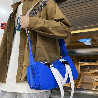 China Outdoor Activities Klein Blue Small Cross Body Bag Nylon Shoulder Utility Messenger Bags Purse Adjustable Strap for sale