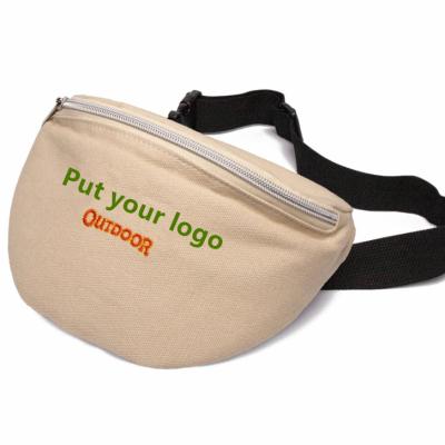 China Custom Women Men Women Canvas Water Proof Pussy Pack Waist Bag Running Belt Bumbag for sale