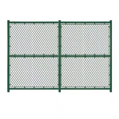 China Easily Assembled PVC Coated Diamond Shape Wire Mesh Sports Field Chain Link Fence for sale