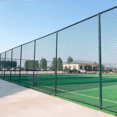 China Easily Assembled Hot Sale PVC Coated Diamond Wire Mesh For Boundary Fence And Chain Link Fence Galvanized Metal Fences Panels for sale