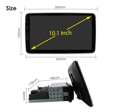 China 10.1 Inch 360 Inch Head Screen Android Large Screen Android 10.1 Rotating Dangle Navigation for sale