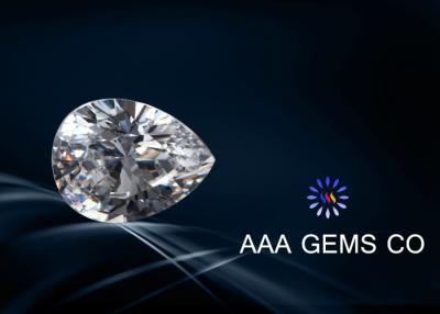 Κίνα Το αχλάδι κοσμήματος έκοψε άσπρο Moissanite, δημιούργησε το μέγεθος 8mm X 10mm Moissanite προς πώληση