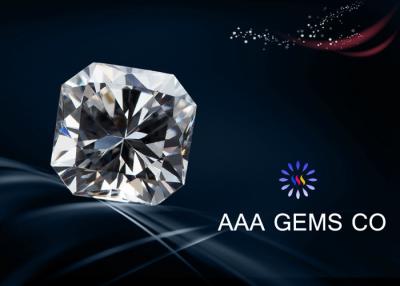 China Bueno pulida descolorido de Moissanite del corte de Asscher del diamante del laboratorio VVS1 en venta