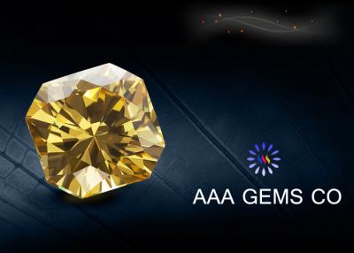 Cina Forma giallo-chiaro sintetica di taglio di immaginazione di Moissanitte, gioielli Moissanite in vendita