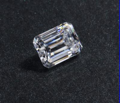 China Lab Created Clear 1.5 Carat Moissanite Gemstones / Diamonds Moissanite Emeraldt Cut for sale