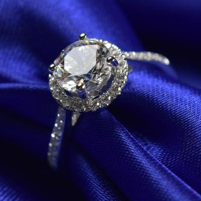 China 1.0 Ct Moissanite de Ring van het Juwelenwitgoud met Elegante Giftdoos RD166 Te koop