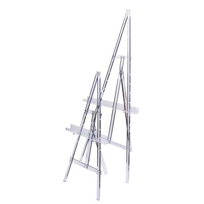 China HOMESWEET Lightweight Clear Lucite Acrylic Tripod Easel for Painting or Wedding Welcome Sign for sale