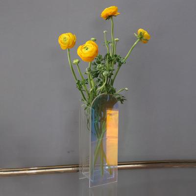 China HOMESWEET Modern Custom Round Shape Colorful Home Decoration Made Shape And Size High Quality Acrylic Vase For Flowers for sale