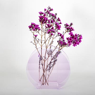 China HOMESWEET Modern Hot Selling Flower Vase Multicolor Clear Plastic Acrylic Plexiglass Nordic Acrylic Geometric Flower Vase for sale