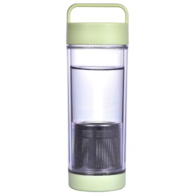 China Sustainable Custom Water Bottle With Filter Tea Infuser With Lid for sale