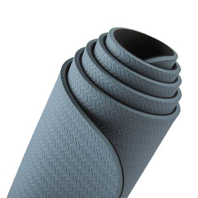 China Double Layer Yoga Non Slip Tape Yoga Mat Rubber Eco Friendly for sale