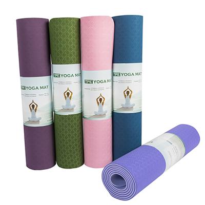 China Double Color Exercise Tape Cheap Custom Bodybuilding Yoga Mat for sale