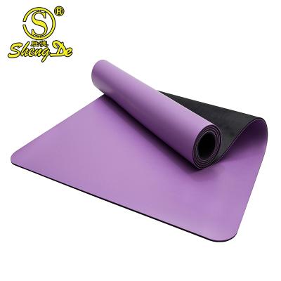 China PU Yoga Rubber Mat Non Slip Superior Standard Purple Exercise Multipurpose Full Yoga Mat for sale