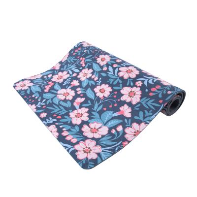 China Large 80cm Non-Slip Fitness Extra Non Slip Suede Tape Printing Custom Yoga Mat for sale