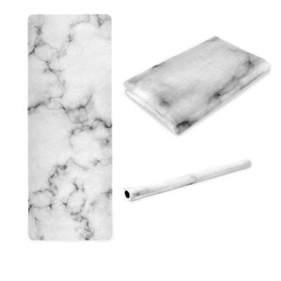 China Non Slip Rubber Exercise Effect Yoga White Eco-friendly Marble Mat for sale