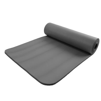 China Thick Yoga Mat Gray Color, Non-slip Cheap Price NBR Yoga Mat For Bad Knees for sale