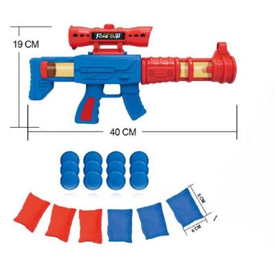 China Shooting Gun Toy Set Foam Ball Snap Game With Standing Shooting Air Target Foam Ball Snap Shooting Toy Guns 24 Foam Balls Shooting Game For Kids for sale