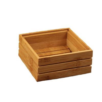 China Classic Natural Bamboo Soap Dish Container Bathroom Accessory Wooden Soap Dish Holder With Lid for sale