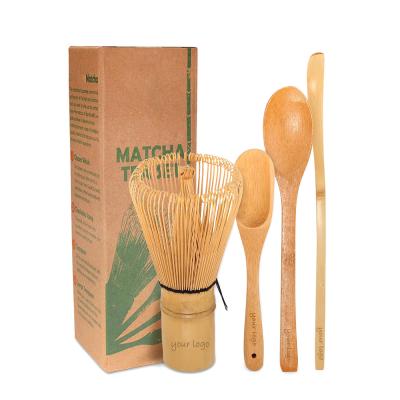 China Amazon Sustainable Hot Seller Traditional Bamboo Matcha Scoop Beater Eco-Friendly Chasen Japanese Tea Set for sale