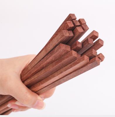 China Factory Price Sustainable Tableware Red Sandalwood Pair Chinese Mahogany Wooden Chopsticks for sale