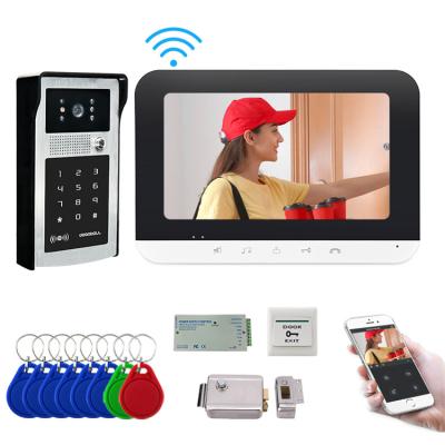 China Aluminum alloy+ABS plastic 7 Inch Video Doorphone Aluminum Alloy ABS Plastic Wifi Ring Video Doorbell Camera for sale