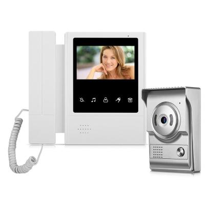 China Monitoring Outdoor 4.3-inch monitor with HD camera doorbell kit 4-wire video intercom system door video phone interphone for sale