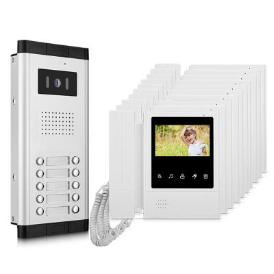 China Video intercom Factory supply 10 apartment  Video intercom  Video Doorbell Door Phone Kits Wired Video Intercom System for sale