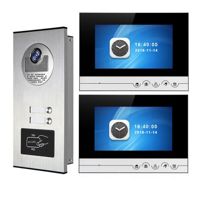 China Aluminum alloy High Quality Cheap Multi Apartment 7 Inch Video Intercom System Ring Video Doorbell for sale