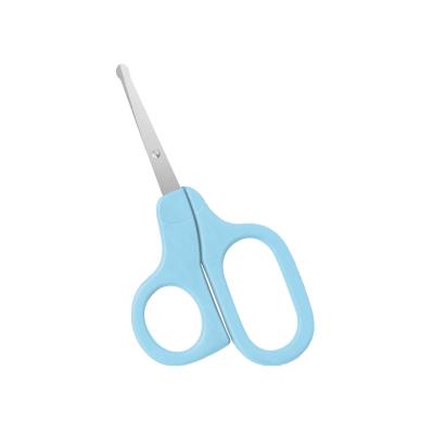 China Super Comfortable Comfortable Nose Hair Balancing Scissors Round New Design Overdesign Handle Edged Scissors For Eyebrow Cosmetic Vibrissa for sale