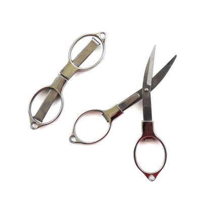 China High Quality Folding Mini Scissors Stainless Steel Stretch Embroidery Scissors Small Portable Moving Cutting Tool for sale