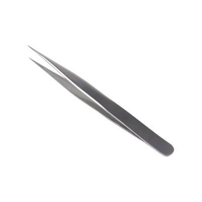 China Straight Eyebrow Stainless Steel Precision Edge Acumination Eyelash Tweezers for Fine Crafts, Electrics, Blackhead Removed for sale