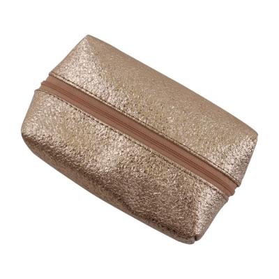 China Lady Custom Luxury Rose Gold Blank PU Ladies Pouch Cosmetic Bag Travel Outdoor Makeup Make Up Bag for sale