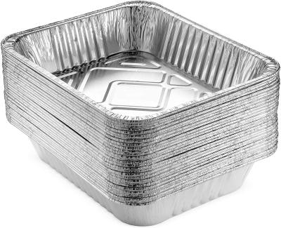 China Half Size 9x13 Food Foil Pans With Lids 10pack 20pack 25pack 50pack Disposable Rectangle Round Aluminum Foil Food Container Trays for sale