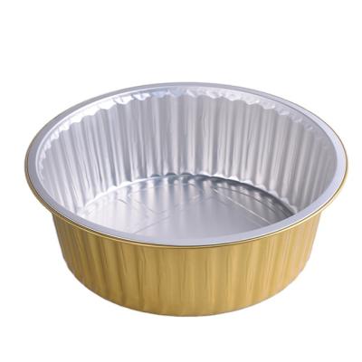 China Colorful Aluminum Foil Container 3000ML Food Pan 9inch Disposable Aluminum Cupcake/Baking Container For Bakery for sale