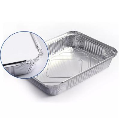 China 4700ML Fast Food Aluminum Foil Chicken Container Disposable Aluminum Foil Trays Roaster Pan For Oven for sale