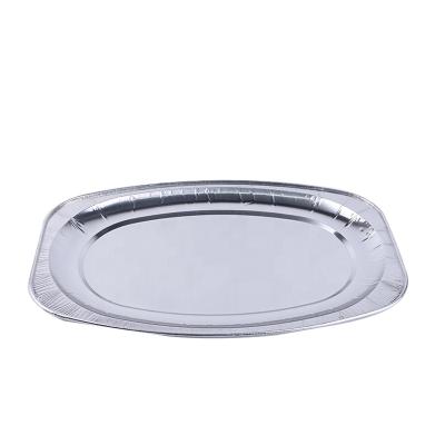 China Food Grade Good Quality Eco-friendly Oval Aluminum Foil Pan Disposable Oval Aluminum Foil Dish Baking Tray for sale