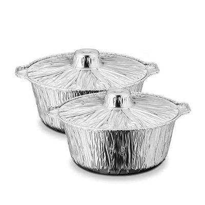 China Large Capacity Environmental Protection Aluminum Foil Pot Healthy Disposable Aluminum Serving Cooking Pot for sale