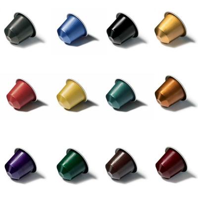 China Disposable Empty Nespresso Aluminum Foil 37mm Aluminum Foil Coffee Capsule With Sticker for sale