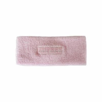 China Sport Activities Ladies Cotton Terry Towel Sports Elastic Embroidered Headbands for sale