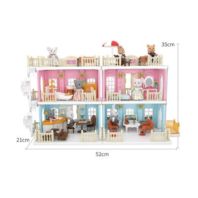 China Role Play Toys For Children 2022 New Mini Koala Diary Supermarket Doll House Dollhouse Model Toy for sale