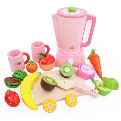 China Simulation Educational Wooden Fruit Squeezer Cut Vegetables And Fruits Set Role Playing Kitchen Toys for sale