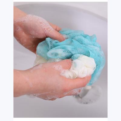 China 2021 Wholesale Body Rich Foaming Cleaning Pe Shower Soft Fluffy Bath Balls Fine Sponge for sale