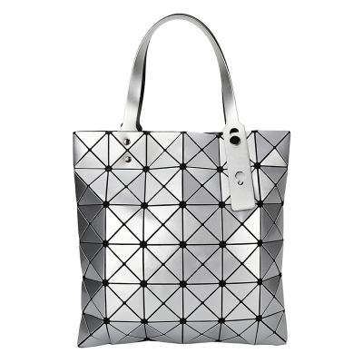 China Large PU Leather Ladies PORTABLE Handbags Tote Bag Shoulder Bags Geometric Diamond Handbag for sale