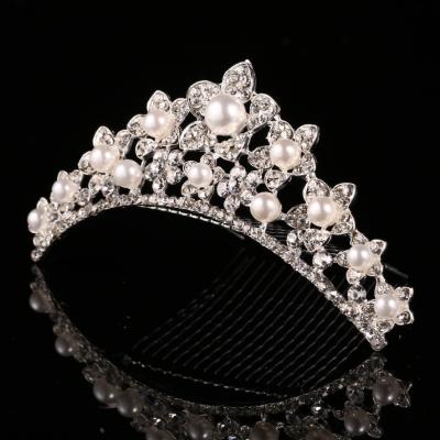 China Modern Korean Plastic Girls Princess Crown For Women Crystal Vale Tiara Wall Kids Lace Ring Environmentally Friendly Magic Wand Headband for sale